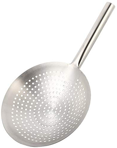 BESTonZON Espumadera, Acero Inoxidable Utensilios Cocinas, Adecuada Para Escurrir Frituras de Sartenes y Ollas, 19.7x10.8, Color Inox
