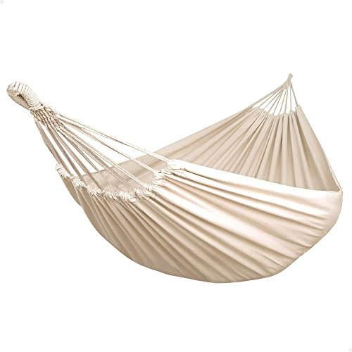 AKTIVE 63012, Hängmatta för trädgård och camping, hängmattor Tyg, Hängmattor för camping, Åtgärder 220 x 162 cm, Maximal vikt 200 kg, Kapacitet 1 person, Hängmattor