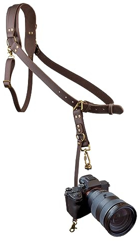 4J LEDR S1 Leather Camera Strap,Single Camera Crossbody Harness | Single Camera Strap for Photographers,Camera Shoulder Strap Quick Release,Adjustable Camera Strap Leather Camera Harness