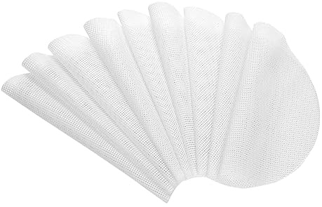 10 Pcs 10 inch Non-stick Silicone Steamer Mesh Mat, Reusable Bamboo Steamer Liner Pad, Round Silicone Steamer Liners, Dim Sum Mesh Round Dumplings Buns Mat Steamed Pad for Home Kitchen Cooking