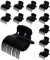 Clips à Rouleaux Chauds Hair,12 Plastique Hot Roller Clips,Pinces à Rouleau Chaud,5x6cm Curler Claw Clips,Perm Isolation Clips,Clips à Rouleaux,Pince Bigoudis Cheveux Clips,Roller Cheveux(Noir)