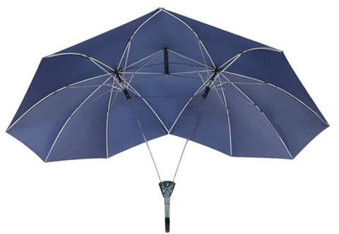 KASFDBMO Comfortable Twin Umbrella Couple Umbrella With Easily Operations Canopies For Outdoor Excursions
