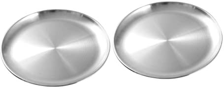 Cabilock 2piezas Recipiente para Carne Platos Inoxidable Versátiles para Servir Barbacoa Frutas y Postres para Cocina