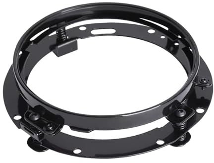 KRALPOTIX 7-Zoll-LED-Scheinwerfer DRL Hi/Lo Beam Amber Angel Eye Scheinwerfer E24-geprüft Kompatibel mit Harle Touring Street Glide 2014-2023(7 inch size backet)