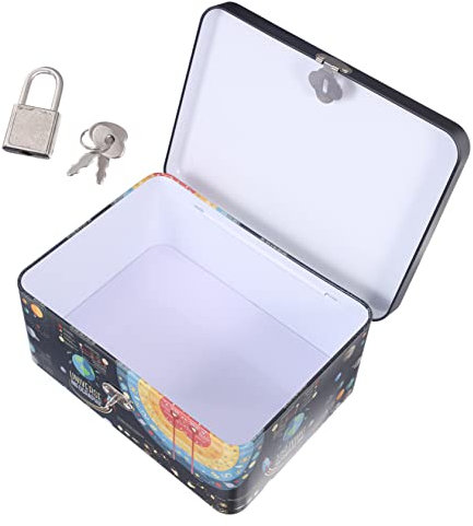 YARNOW Eisen-aufbewahrungsbox Mit Schloss Münzbox Und Souvenir-Organizer Vielseitige Aufbewahrungslösung Für Zuhause Büro Und Junge Mädchen Handwerkskunst Mit Glatter Oberfläche Robustes