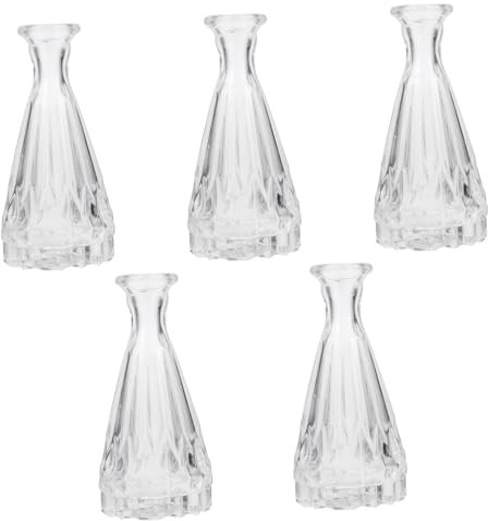 HAMPPLIES Vaso Floreale in Vetro Trasparente Bottiglia Per Aromaterapia Contenitore Da Tavolo Per Fiori e