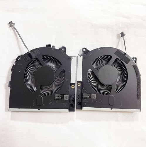 Fleshy Leaf CPU+GPU Cooling Fan Replacement for DELL Alienware m17 R5 M17R5 2022 Laptop 5K2203YGAM 5K22049AD7 MG75091V1-C080-S9A MG75091V1-C090-S9A 12V Fan