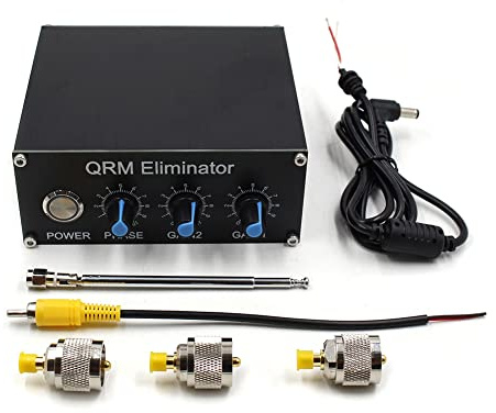 Jrudjsnhhty QRM Eliminator X-Phase HF Bands 1MHz to 30MHz QRM Signal Canceller Aluminum Alloy Signal Eliminator with Dial and Knob