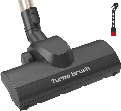 SheildOn Turbo Brush Vacuum Head Attachment for Miele Vacuums, Black Turbine Floorhead with Roller Bristles for Pet Hair, Carpet, Rug, Hard Floor Cleaning