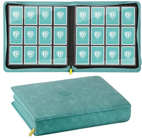 Carpeta para tarjetas con 12 bolsillos, álbum de tarjetas coleccionables para 720 tarjetas coleccionables, álbum de doble cara con cremallera, carpeta de tarjetas para MTG, TCG, tarjetas deportivas