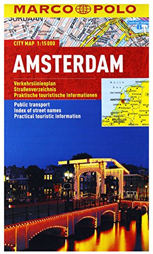 MARCO POLO Cityplan Amsterdam 1:15 000: Verkehrslinienplan, Straßenverzeichnis, Praktische touristische Informationen (MARCO POLO Citypläne)