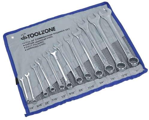 AB Tools 12pc Combination Spanner Set AF/Imperial 1/4 - 1 Monkey Pipe Wrench TE494
