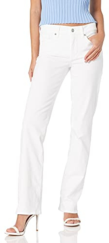 NYDJ Damen Petite Size Marilyn Straight Leg Jeans, Optic White, 48 Zierlich