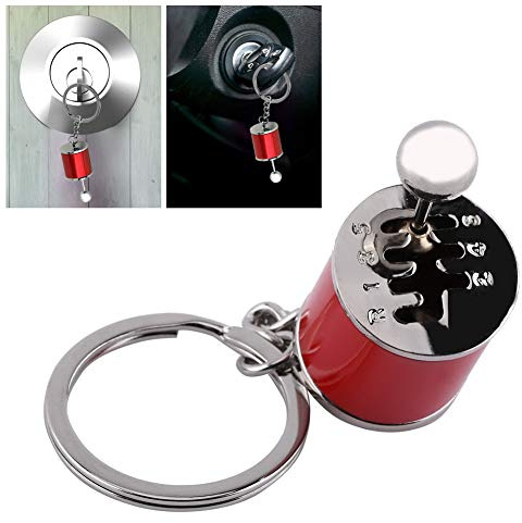 Autoschlüsselanhänger, metallischer Schlüsselanhänger in Verlängerungsform, robuste Metalllegierung rot für Autofahrer, Pendler, Geschenksuchende und Outdoor-Aktivitäten