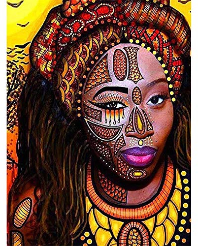 5000 Teile, Impossible Puzzle, Afrikanische Stammesdekorierte Frau Geschicklichkeitsspiel für die ganze Familie, farbenfrohes Legespiel, Erwachsenenpuzzle ab 14 Jahren, als Ostergeschenk-61.61x41.53