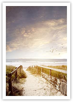 Poster ohne Rahmen Deko 70x100cm Meer Weg Strand Wandposter Art Prints Wanddeko Bild Wand Kunstdruck Wandbilder Dekoration Wohnzimmer Schlafzimmer Küche Modern Wall Art Decor - P2XPA70x100-5190