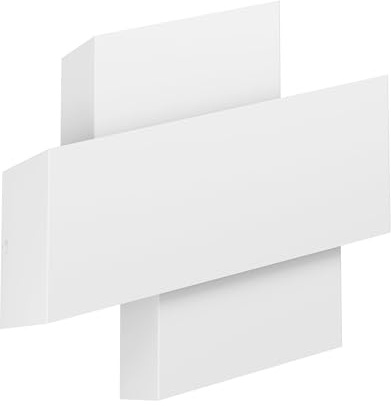 EGLO Wandleuchte innen Timparossa, Wandlampe Up und Down | indirekte Beleuchtung, minimalistische Wandbeleuchtung aus Metall in Weiß, Wand Lampe für Flur und Wohnzimmer, E27