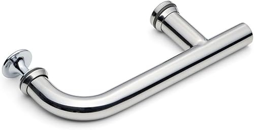 YUANQIAN Dusch-/Badewannentürgriff, Chrom, 2 Stück (Modell 2 (145 mm))