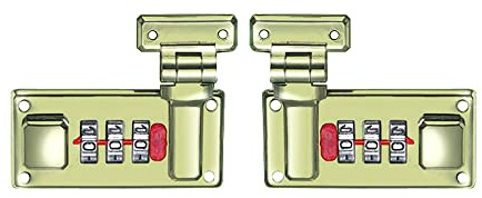 2 Pack Hasp Combination Lock Luggage Suitcase Hasps with 3 Digits Password Locks, Bronze 65mm Toolbox Storage Bag Fixed Latch Accessories Business Trip Travel