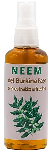 Olio puro di NEEM del Burkina Faso, non raffinato, certificato per uso cosmetico. Proprietà antibatteriche e antimicotiche. Prodotto equo solidale. (50 ml)