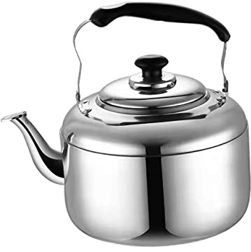Bouilloire à Gaz de 4 Litres pour Cuisinière à Induction avec Anneau Inférieur pour Un Chauffage Rapide de L'eau