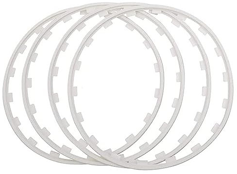 UIHECTA Universeller Felgenschutz FüR Autos, Felgenschoner, Kantenschutz FüR Leichtmetallfelgen, Antikollisions Kratzfest Auto UmrüStsatz, Reifenfelgenschutz, 4er Set,Weiß,18in