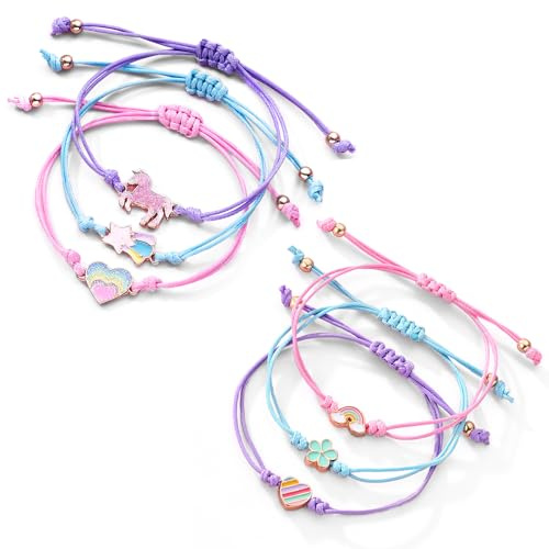 Rhys 6 Pcs Bracelets pour enfants,bracelet amitié,bracelet d'amitié,Bracelet amitié femme,Pour Femmes et Fille，Cadeau Anniversaire Femme,Personnalisés Anniversaire Cadeaux Commémoratifs