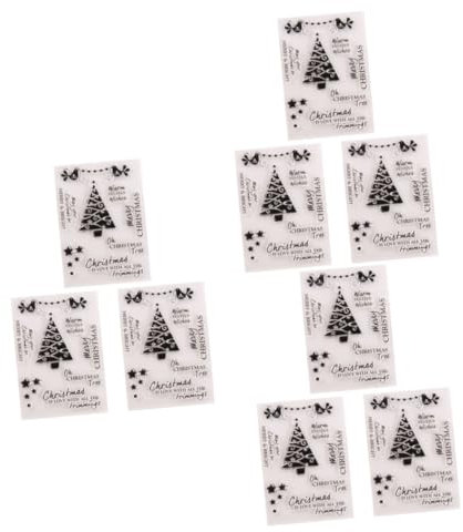 NUOBESTY Transparente Briefmarken 9 Stk Weihnachtsdeko Fertiges Kapitel Geprägt Transparent