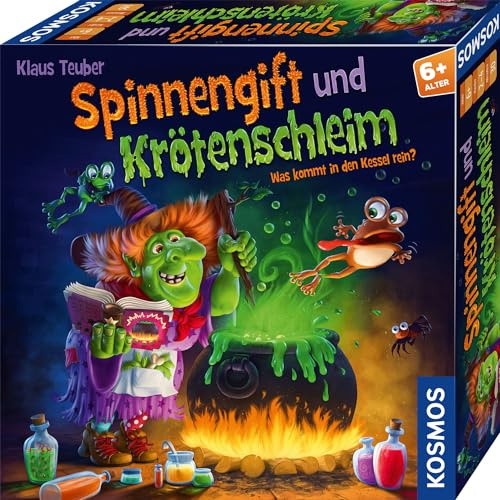 KOSMOS 683498 Spinnengift & Krötenschleim: was kommt in den Kessel rein? lustiges Memo Spiel für 2-4 Spieler, Brettspiel, Kinderspiel ab 6 Jahre