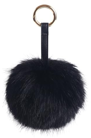 S.ROMZA Pom Pom Schlüsselanhänger Kunstfell flauschiger Schlüsselanhänger Plüsch-Schlüssel anhänger Pom-Pom-Taschen-Anhänger für Handtasche Anhänger.