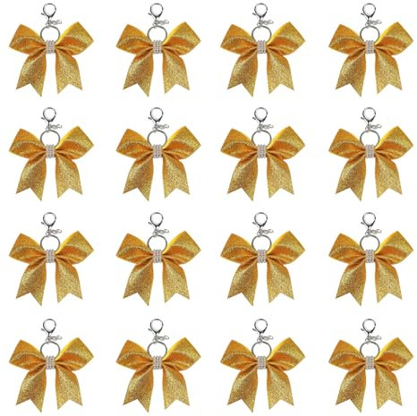 BWANGIAO Modischer Cheerleading-Schlüsselanhänger mit Schleife, tragbarer Schlüsselanhänger mit Schleife, Accessoire, einzigartiger Anhänger mit Schleife für Cheerleading-Enthusiasten