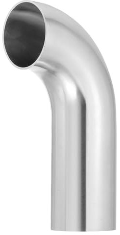 PATIKIL Curva a Gomito a 90 Gradi con Mandrino, 2 1/2 Od Gomito Scarico Sanitario Connettore Tubo Scarico Acciaio Inossidabile 304 Tubo Esteso da 4 per Saldatura Ringhiera Hvac, 1Pz