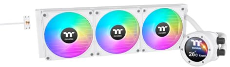 Thermaltake | TH420 V2 Ultra EX ARGB Snow | 420mm AIO CPU Wasserkühlung | 2,1 TFT-LCD (480x480) | MagForce 2.0 Quick Connect | 3x CT140 EX ARGB Sync PWM | sehr leise | Intel LGA1851/1700 & AMD AM5
