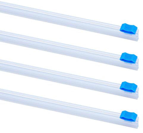 DICOSMETIC 4Pcs Plastic Wrap Cutter 17 Inch Slider Cutter Wrap Dispenser Reusable Cling Film Slide Cutter Replacement Food Wrap Cutters Self-Adhesive Slide Cutter or Aluminum Foil Wax Paper