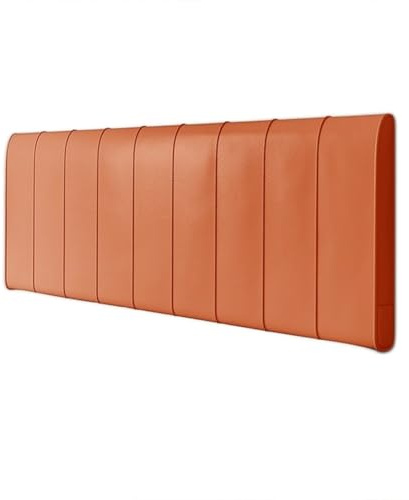 XLIHAWY Upholstered Wall Panels, Wall Mounted 3D No-Collision Wall Padding, Soundproof Headboards Wall Stickers for Bedroom Home Decoration(Orange,135x60x8cm)