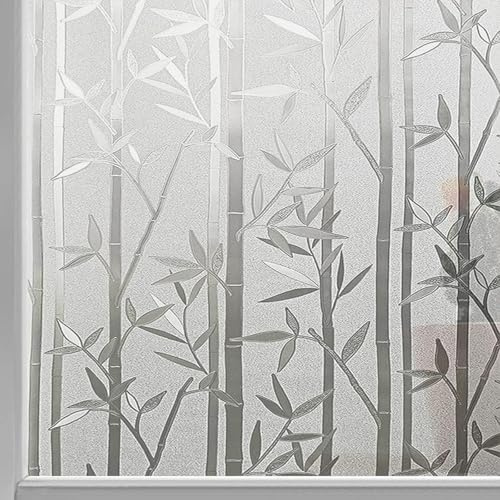 Vinilo para Ventanas Privacidad 50 x 180 cm Autoadhesivo Laminas Cristal Ventana Anti UV, Calor Fácilmente Decorativos Reutilizar, para Dormitorio Oficinas, Bambú