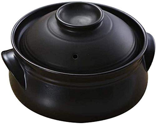 YXUANYZNB Casseruola rotonda in ceramica, casseruola a doppia maniglia, zuppa di terrina in ceramica con fuoco aperto, pentola di argilla resistente al calore pentole in ceramica