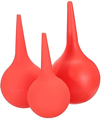 Ipetboom 3piezas Bulbosas De Succión De Caucho Para Limpieza De Oídos Soplador De Aire Compacto y Duradero Para Eliminar Cerumen y Polvo Animales y Objetos Delicados