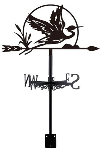 Wetterfahnen, Vögel, Wetterhahn, Wetterfahne für Dach, Metall, Windrichtungsanzeiger für Hof, Schwarze Wetterfahne für den Außenbereich für Bauernhaus, Scheune, Schuppen, Gartendachornament
