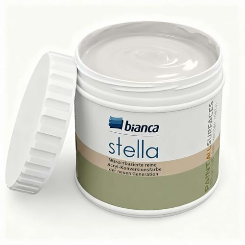 Bianca Stella Pintura para muebles premium sin lijado para cocina y baño, Sahara, Brillante, 500ml, a base de agua, pintura acrílica para todas las superficies, madera, azulejos, metal
