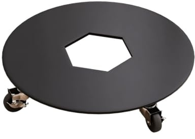 Chariot de fleurs robuste avec roues verrouillables – Transporteur polyvalent pour pot de fleurs pour jardin, terrasse, cour et véranda – Support roulant pour plantes (noir, 3 niveaux)