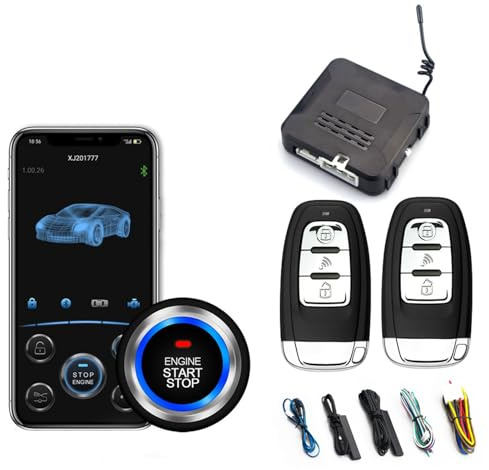 Kit Di Accensione Antifurto - Sistema Di Avvio A Spinta Passivo Senza Chiave, Auto A Pulsante A Distanza Allarme Del Telefono Cellulare Senza Fili Sistema Di Auto Antifurto Intelligente P