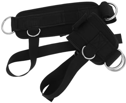 BESPORTBLE Correas Tobillo Ajustables para Entrenamiento de Piernas Accesorio Fitness Versátil para Taekwondo Banda Gimnasio Cómoda y Resistente Negro