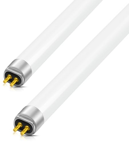 T5 14W Fluorescent Tube Lamps 563mm - CFL Bulbs - G5 2-Pin Base Fittings - T5 High Efficiency Lamps, for Emergency and Strip Lights - Soft White 4000K,2 pcs