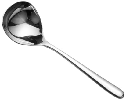 FUNOMOCYA 304 Stainless Steel Kitchen Utensil Soup Spoon with Deepened Round Design for Multifunctional Use Suitable for Hiking and Picnicking