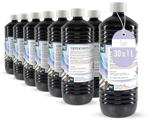 Höfer Chemie Terpentin-Ersatz 30 x 1 L – Universal Lösungsmittel zur Reinigung von Pinseln, Farbrollen & Bürsten, Entfernt Farbflecken, Harz & Kleberückstände