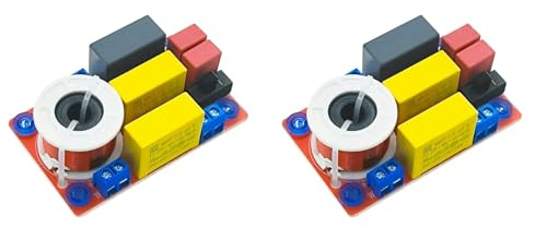 Masslla 2X 2-Wege-Audio-Lautsprecher, 100 W, Frequenzweiche, Höhen-/Bassmodul, Audio-Lautsprecher, Frequenzteiler, Filter für Regallautsprecher