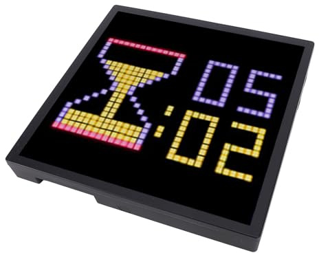Fabater Pixel Art Digital Picture Frame, 32x32 Pixel LED Display APP Control LED Display Screen, Programmable Sign with Music Sync Visualizer for Gaming Room Desk Decor