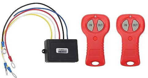 Omquot Kit Telecomando Wireless per Verricello Ad Alta Sicurezza con Risposta Rapida per SUV, Camion, ATV, 12 V 24 V, 2 Controller