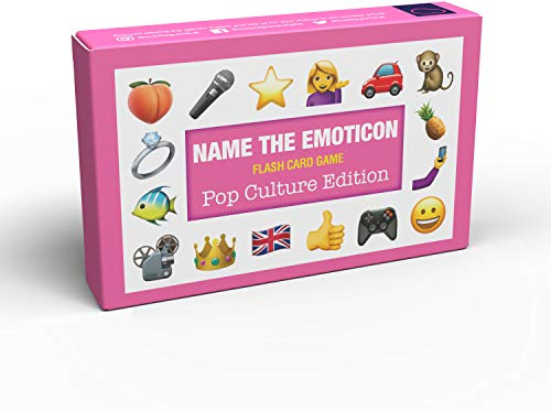 Bubblegum Stuff - Name The Emoticon-Spiel - Popkultur | Raten Sie den Pop-Kulturartikel, lustiges Emoji-Flash-Karten-Brettspiel, lustiges Memory-Spiel, geeignet für Familie, Kinder, Jugendliche und